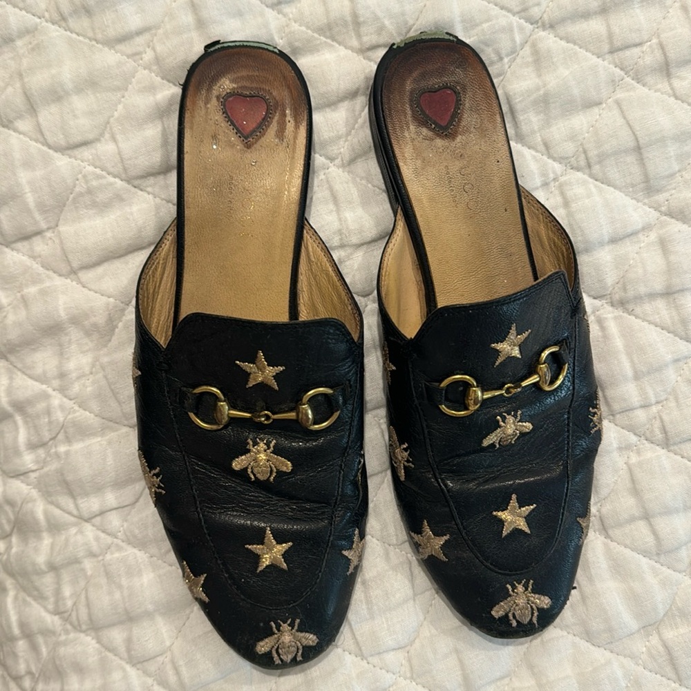Authentic worn Gucci slides